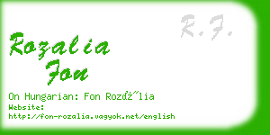 rozalia fon business card